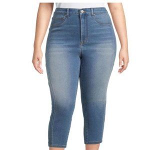 Terra&Sky Women's 5x Plus Size Light Wash High Rise Curvy Stretch Denim Jeans